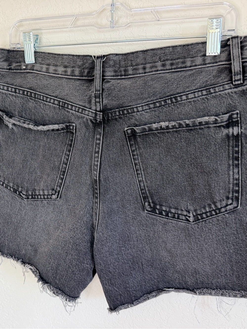 MNG Black Distressed High-Rise Denim Shorts - Women - Picture 3 of 6